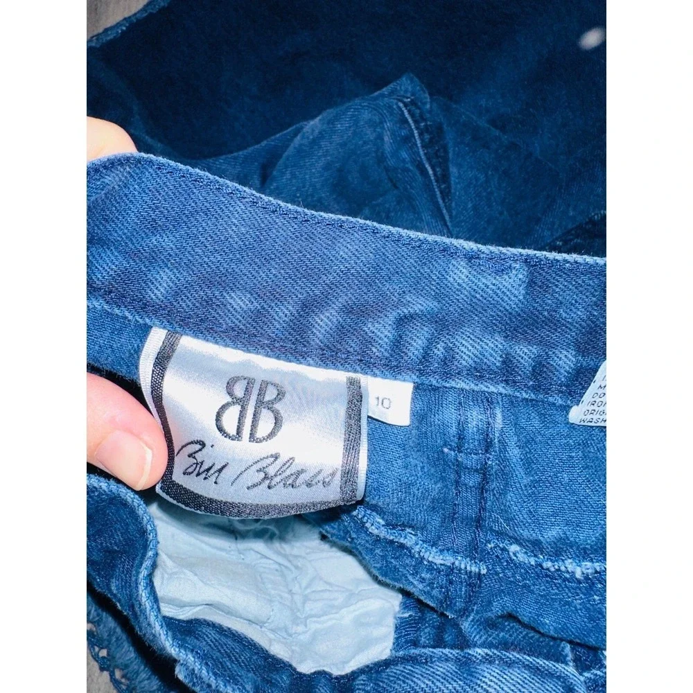 D2 Vintage Bill Blass‎ Handmade Cutoff Jean Shorts Size 0 2 Distressed Bermuda